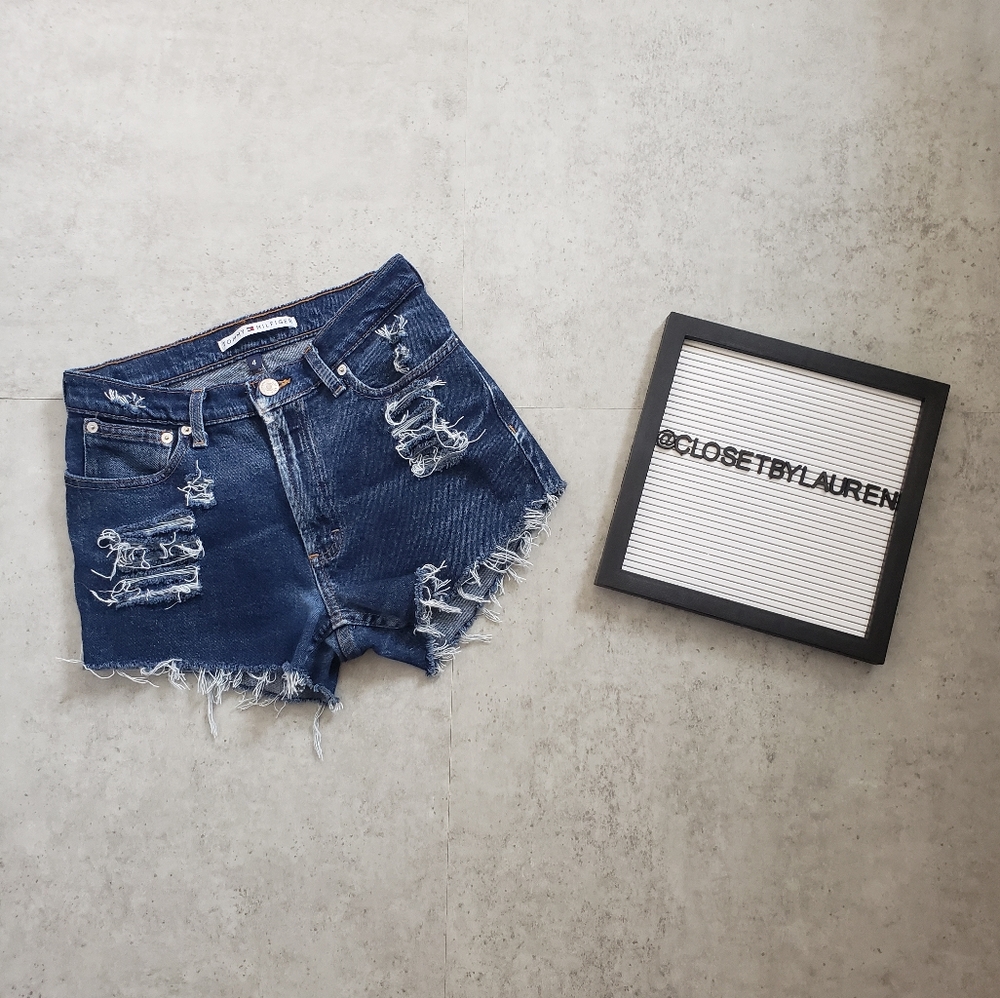 Tommy Hilfiger Uniquely Distressed Denim Shorts